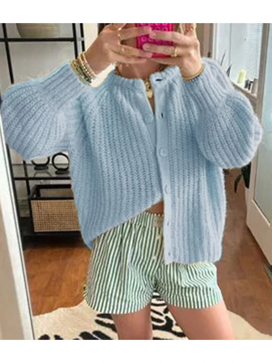 Cozy Bloom Knit Cardigan