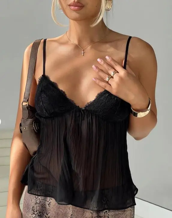 Lace Whisper Babydoll Cami