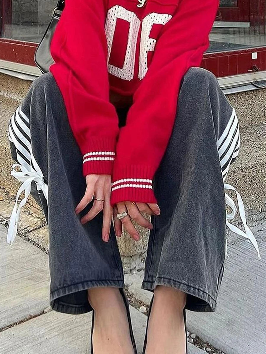 Sunday Stripe Baggy Jean