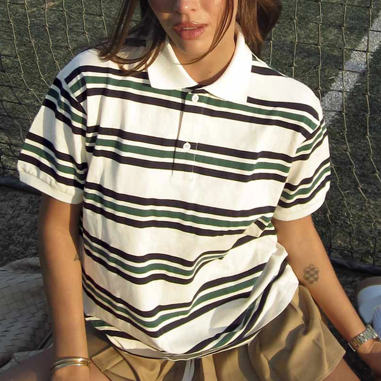 Retro Varsity Stripe Polo