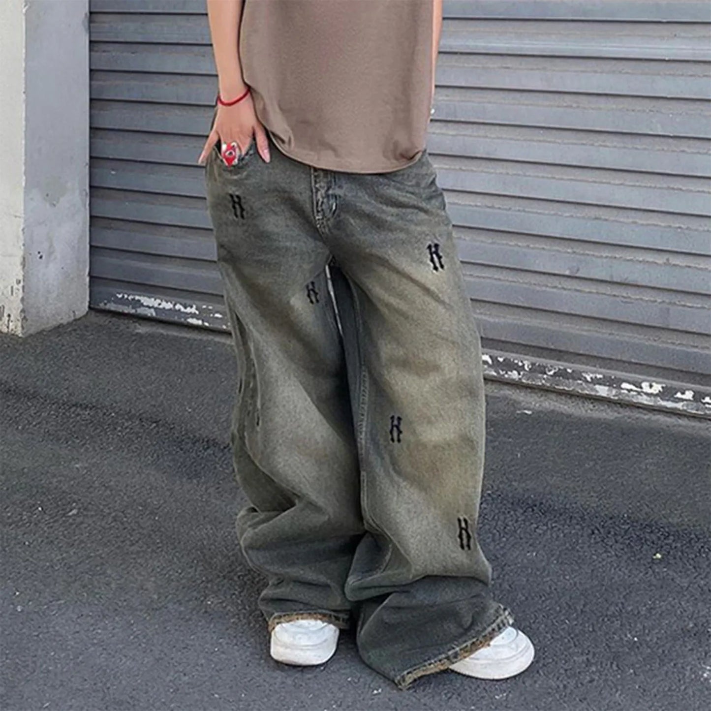 Faded Rebel Wide Leg Jeans