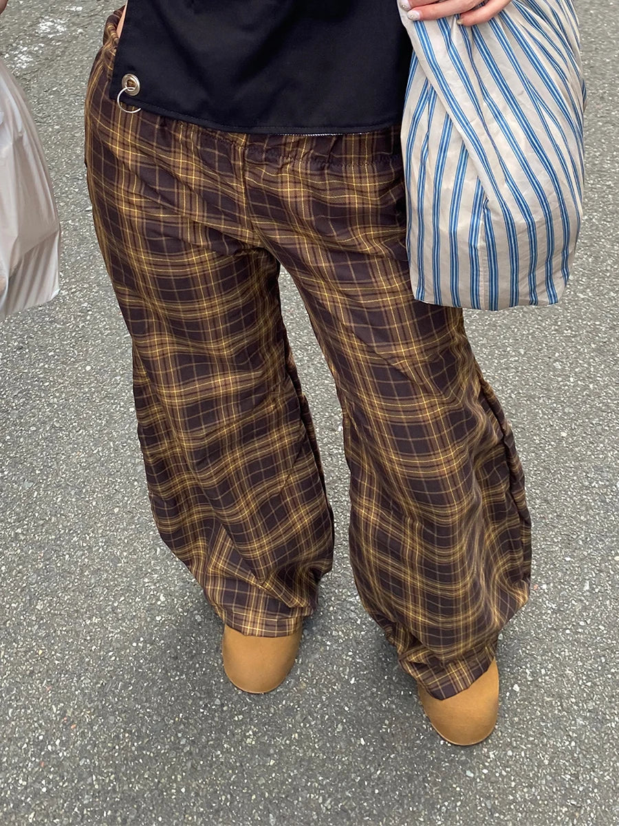 Grunge Plaid Street Pants
