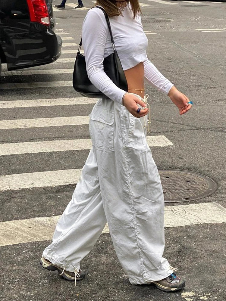 Cozy Drawstring Flare Pants