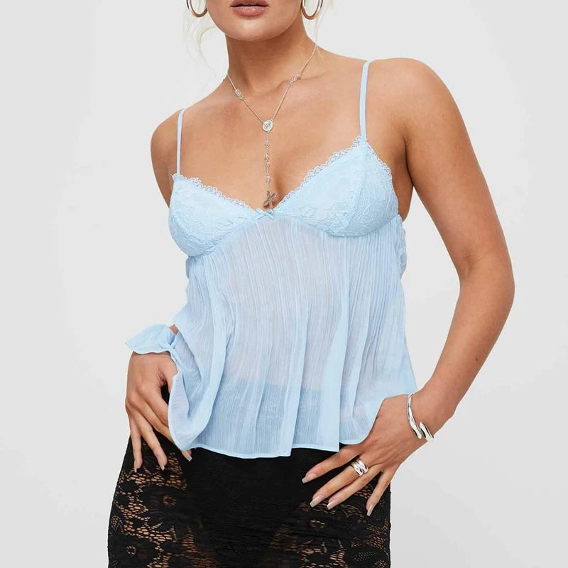Lace Whisper Babydoll Cami