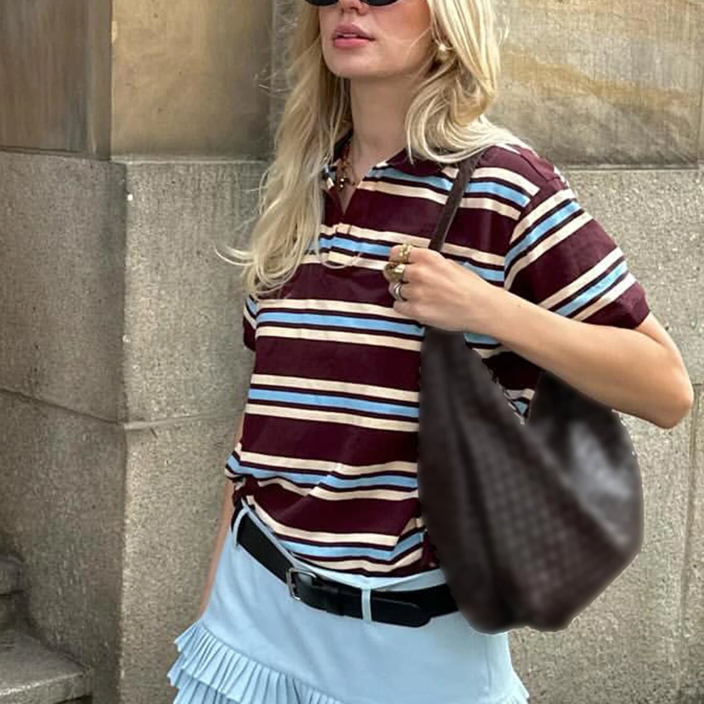 Retro Varsity Stripe Polo