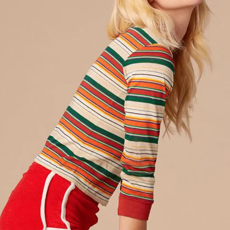 Retro Stripe Crewneck Tee