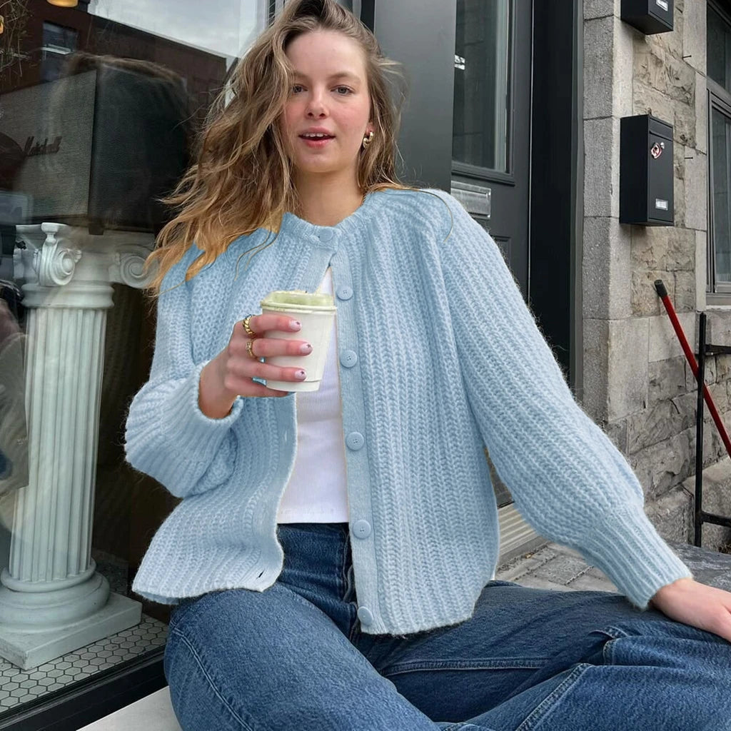Cozy Bloom Knit Cardigan