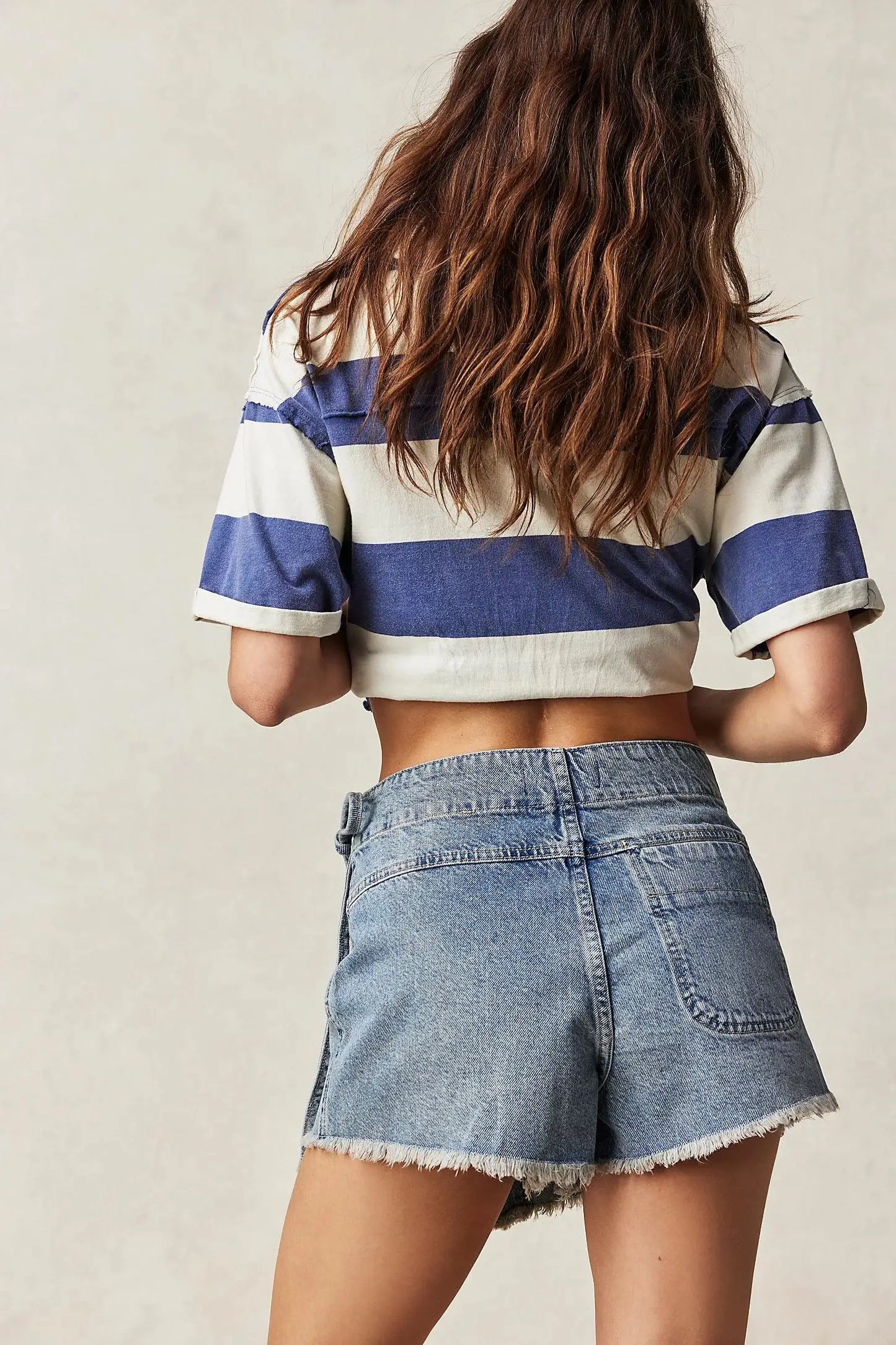 Indigo Wrap-Tie Mini Skort