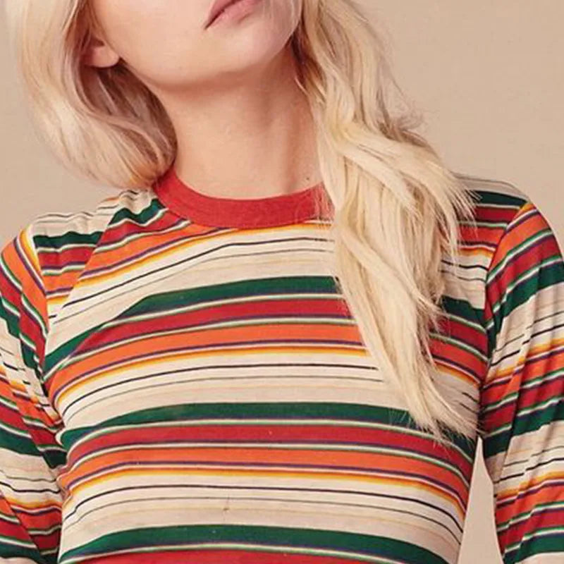Retro Stripe Crewneck Tee