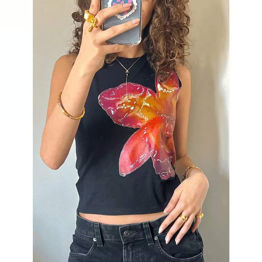Statement Flower Print Tank