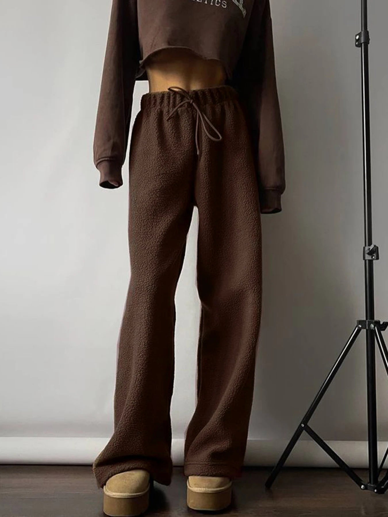 Cloud Cozy Wide-Leg Fleece Pants