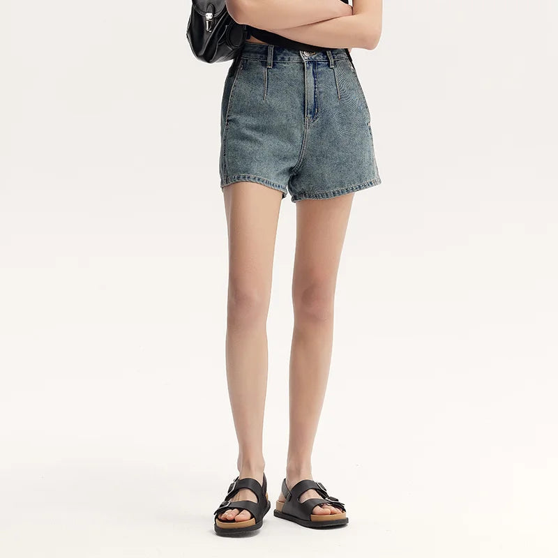 High Rise Vintage Denim Shorts