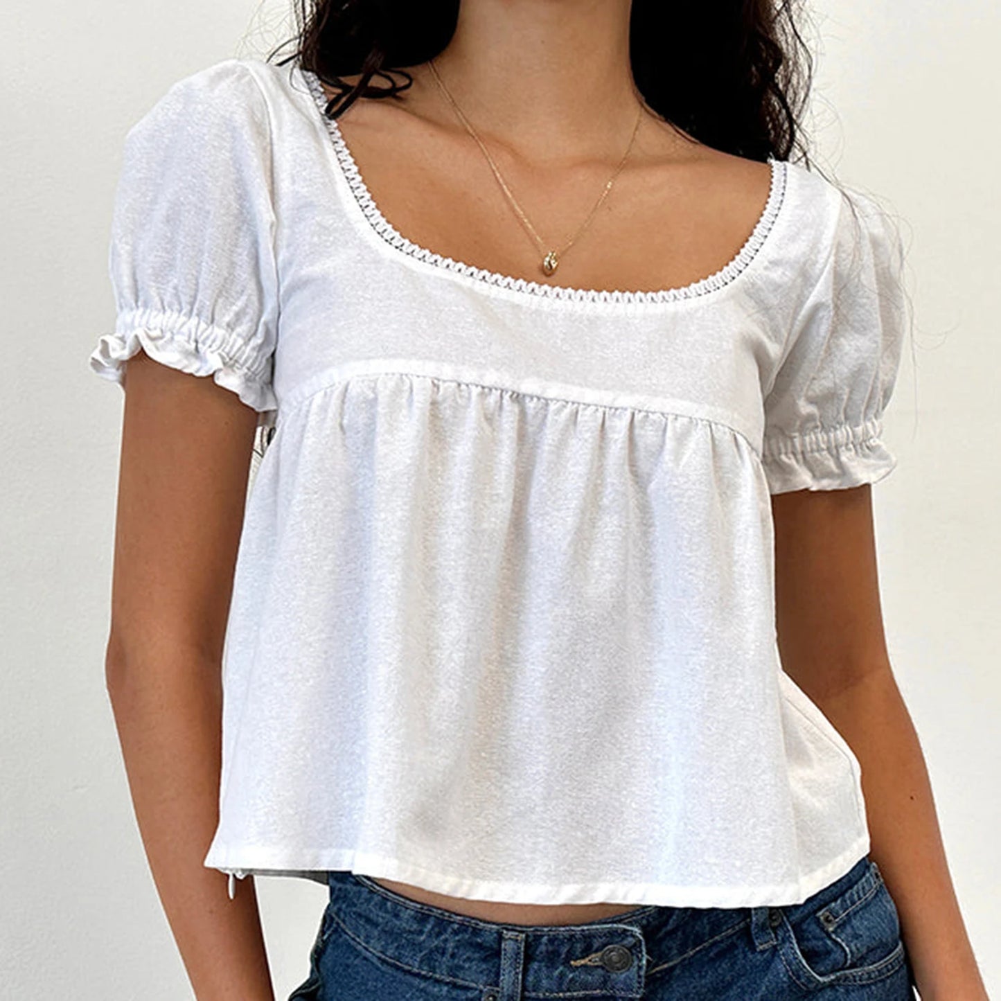 Square Neck Babydoll Top