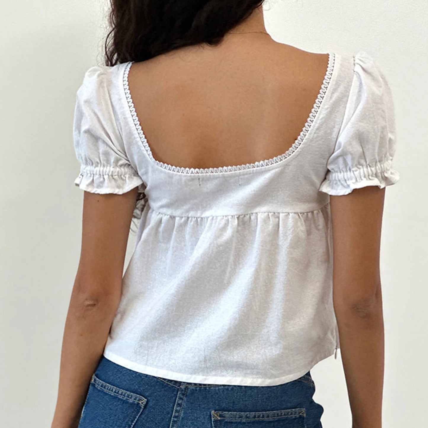 Square Neck Babydoll Top