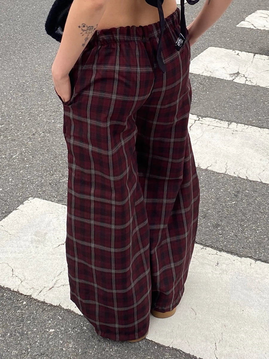 Grunge Plaid Street Pants