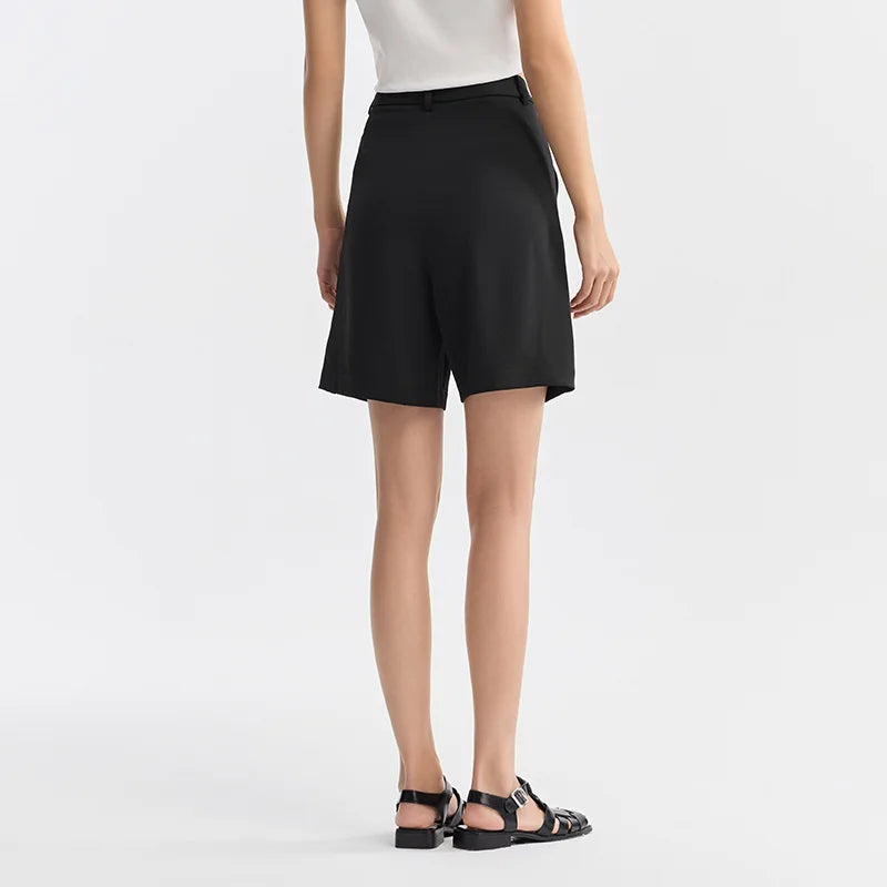 Sleek Minimal Pleated Shorts