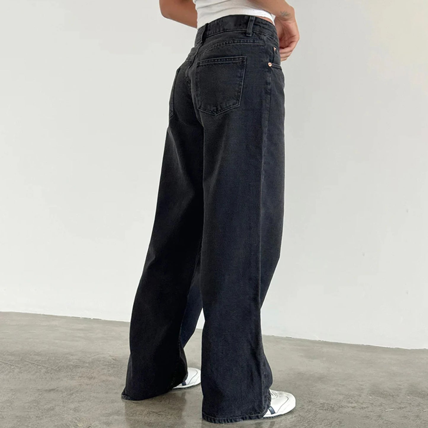 Off-Duty Boyfriend Wide Leg Jeans
