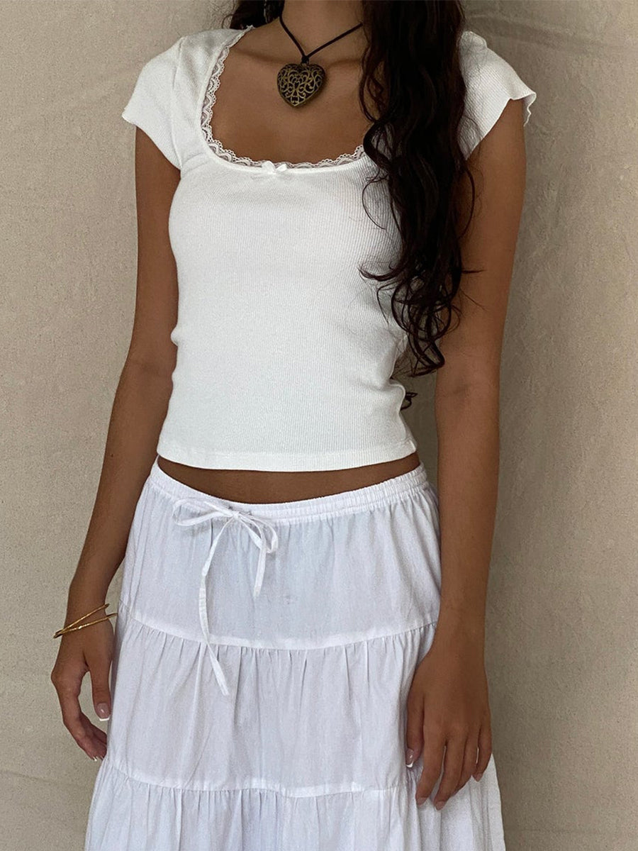 Softcore Square Lace Tee