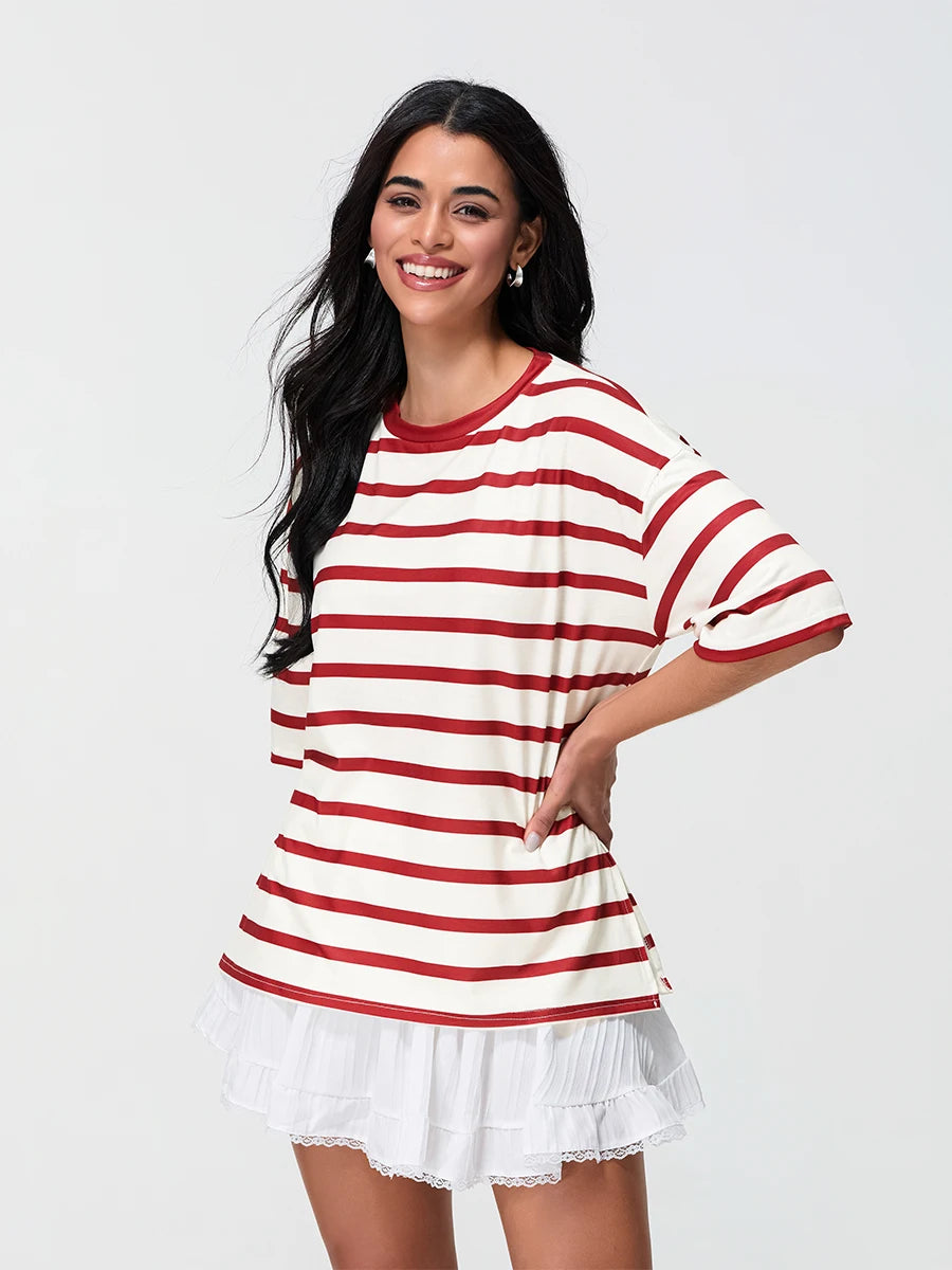 Cherry Stripe Sailor Tee