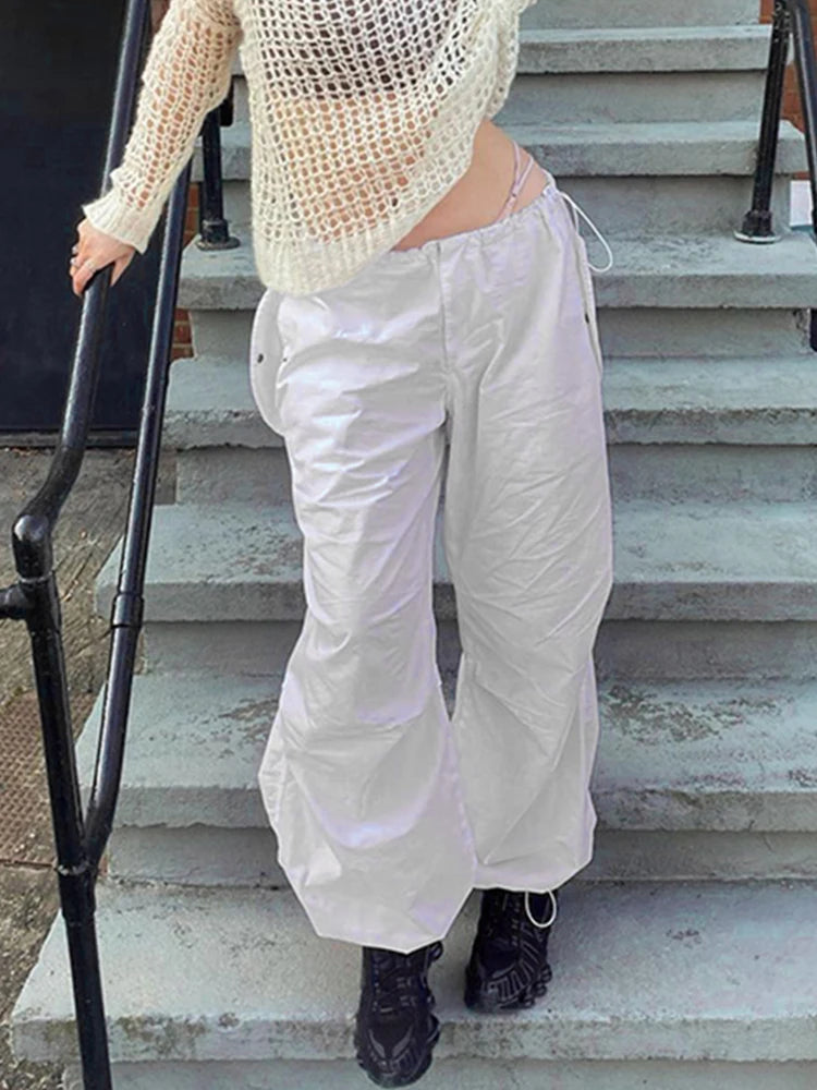 Cozy Drawstring Flare Pants