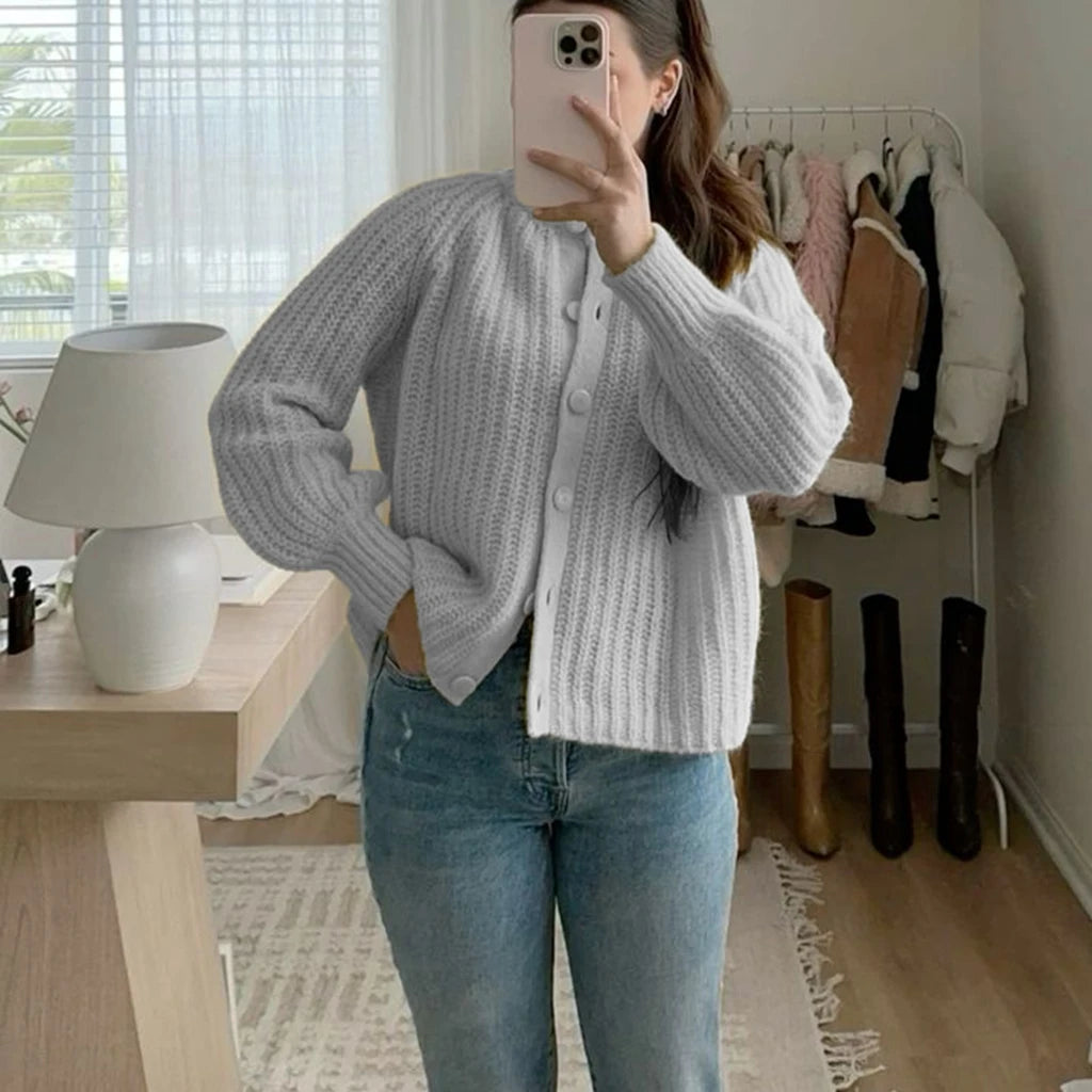 Cozy Bloom Knit Cardigan