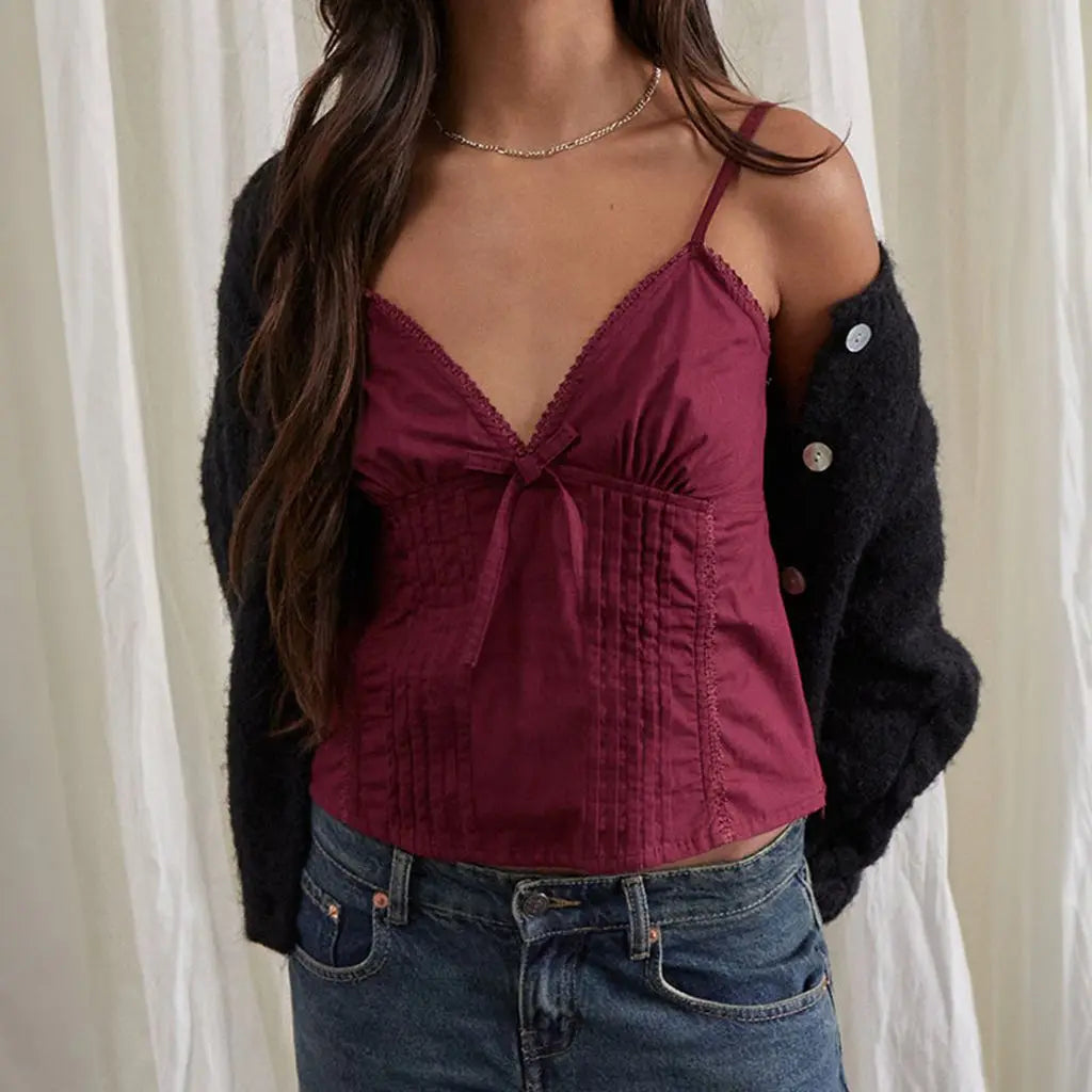 Daisy Lace Bow Camisole