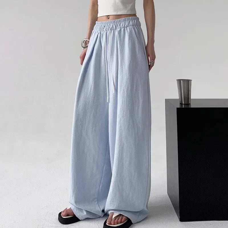 Cream Cloud Wide-Leg Trousers