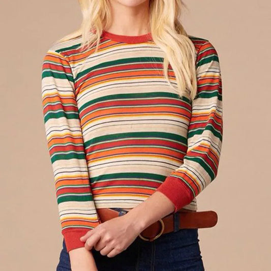 Retro Stripe Crewneck Tee
