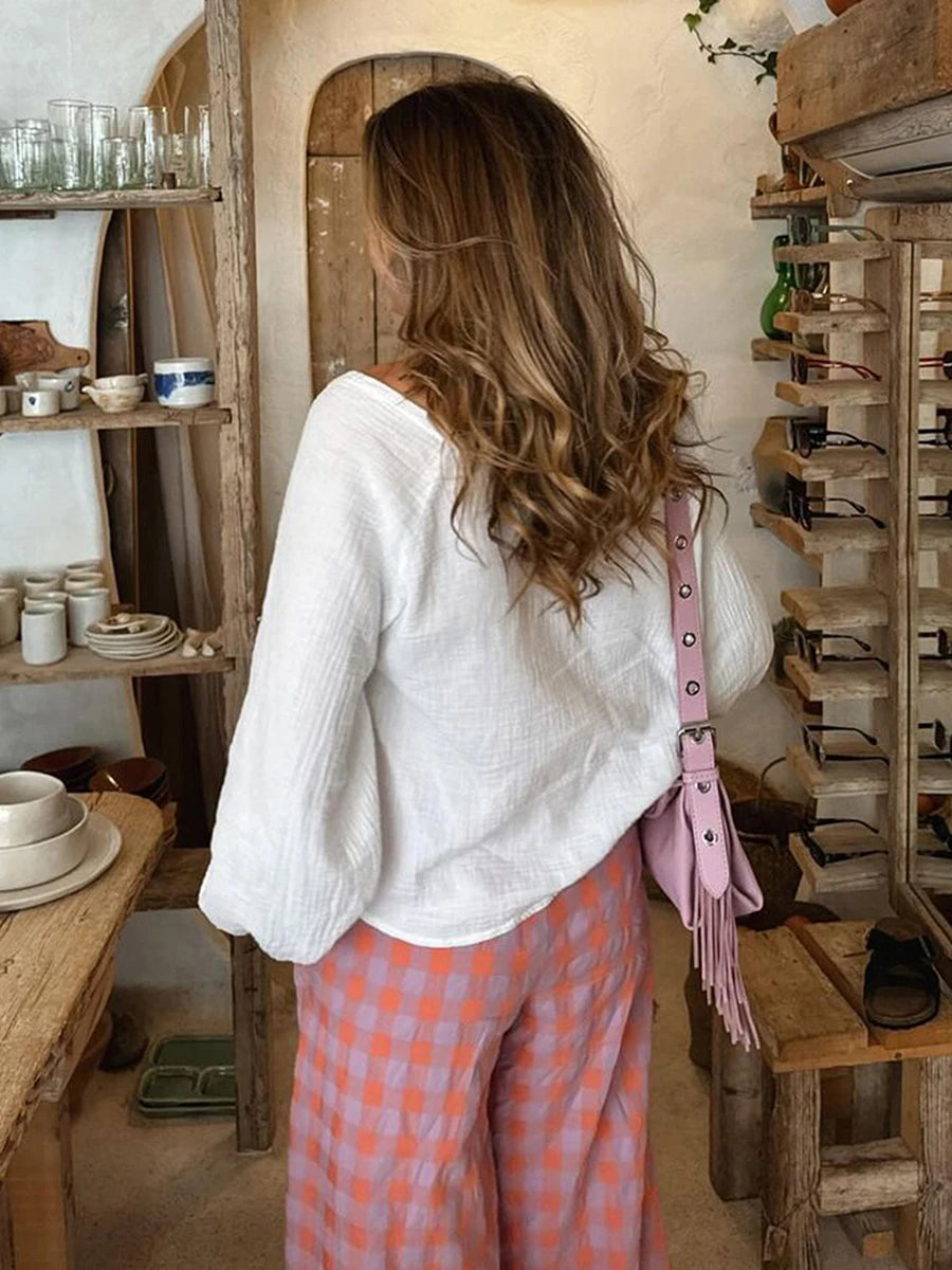 Sunset Picnic Checkered Pants