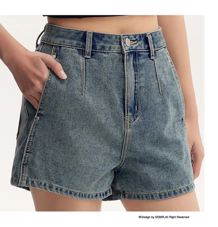High Rise Vintage Denim Shorts
