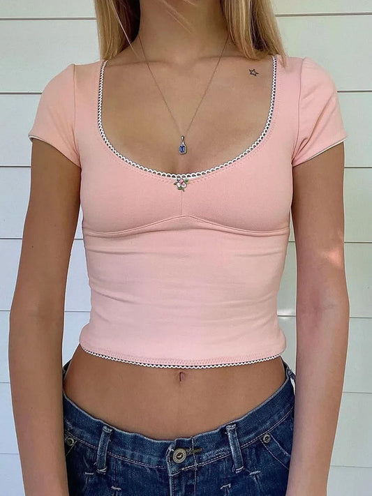 Peach Petal Scoop Tee