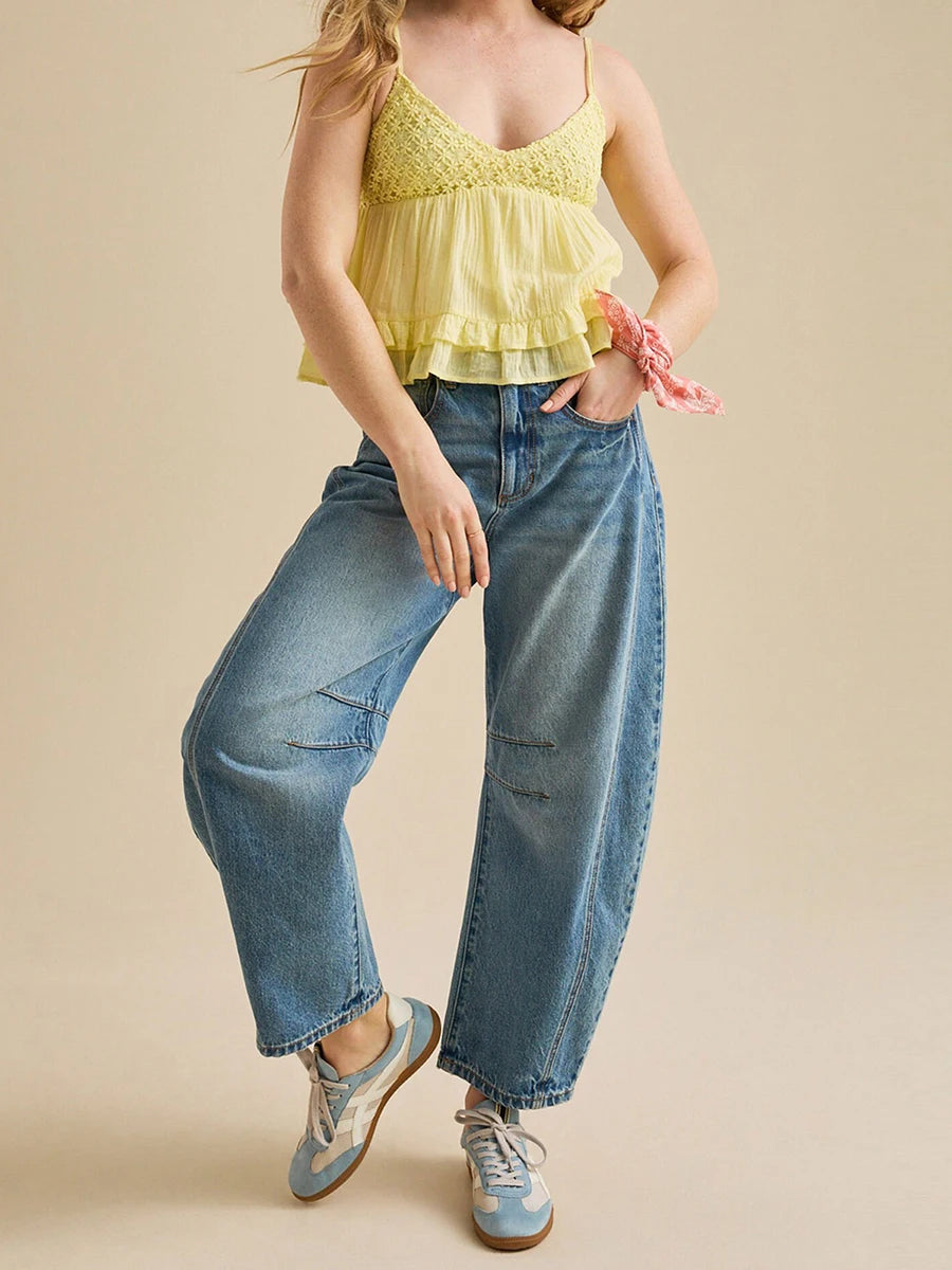 Lemon Bloom Ruffle Cami