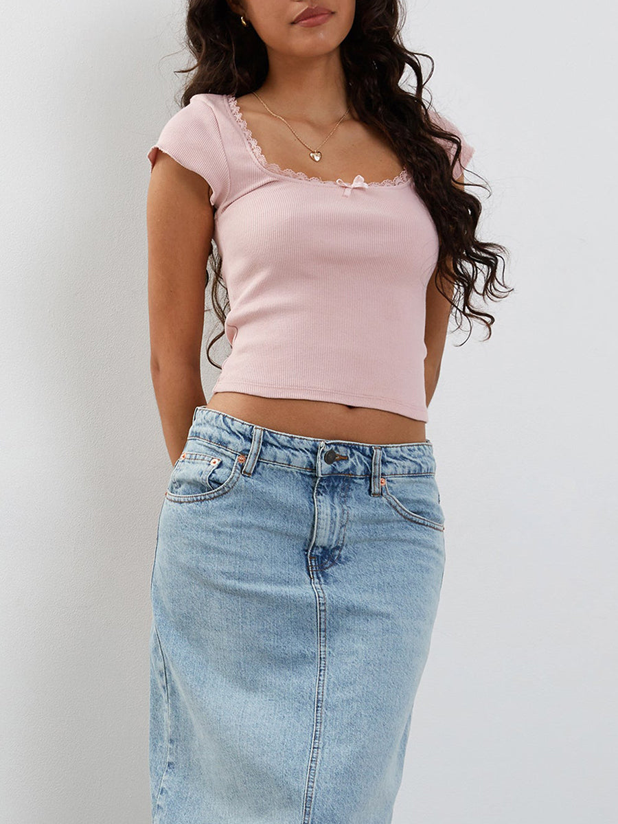Softcore Square Lace Tee