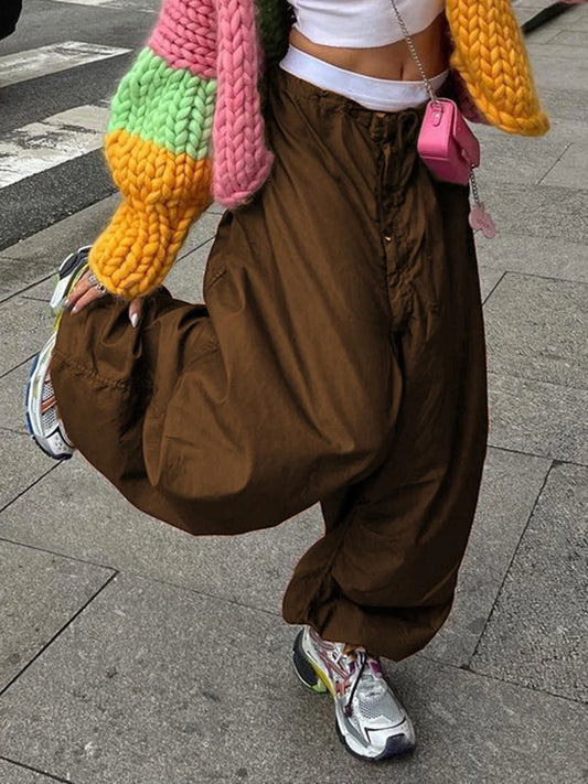 Cozy Drawstring Flare Pants