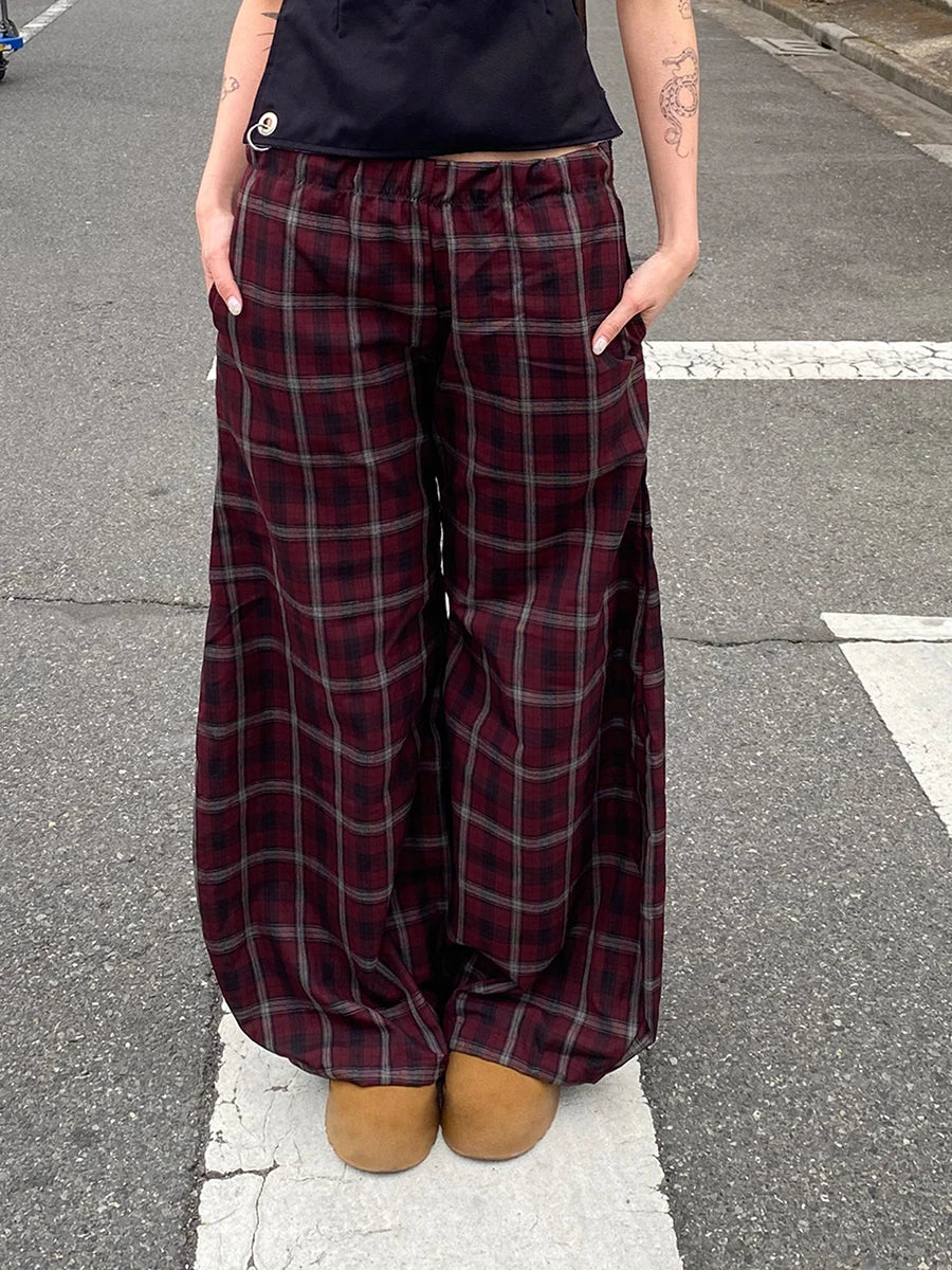 Grunge Plaid Street Pants