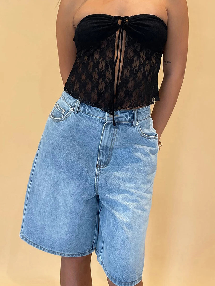 Retro Rodeo Denim Bermudas