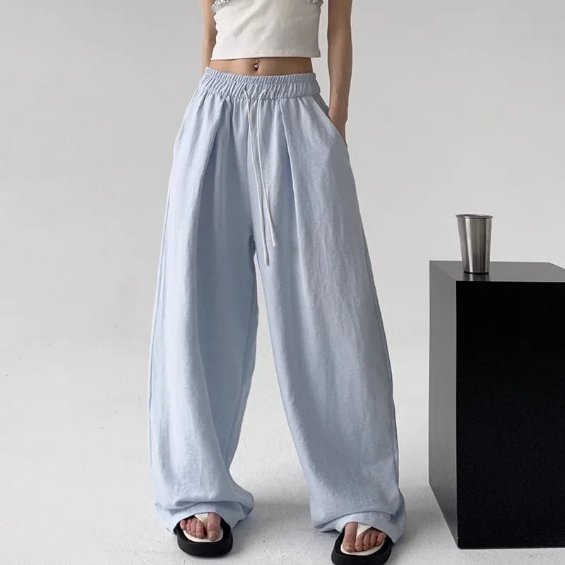 Cream Cloud Wide-Leg Trousers