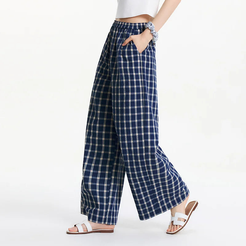 Vintage Breeze Plaid Lounge Pants