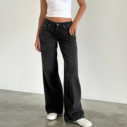 Off-Duty Boyfriend Wide Leg Jeans