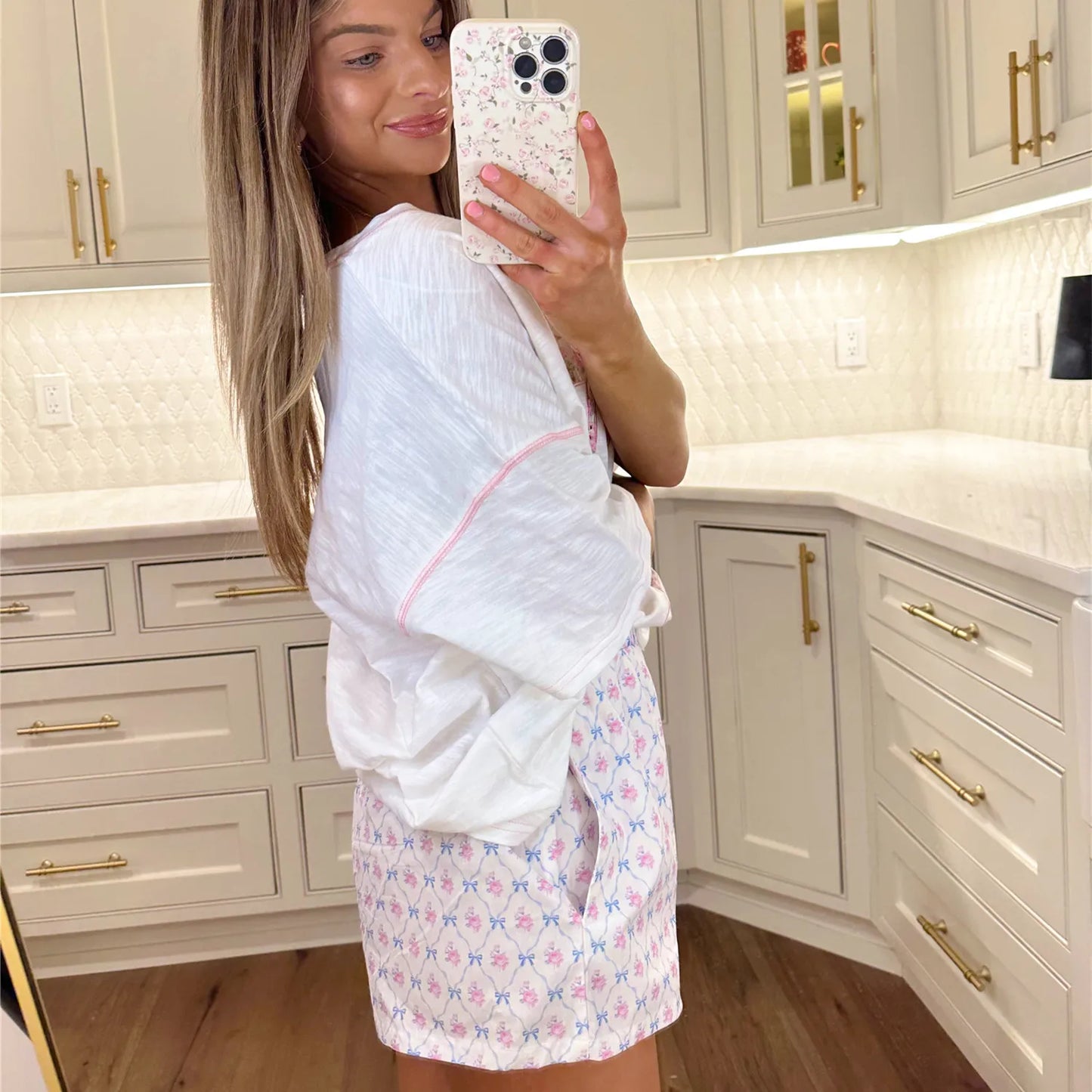 Bow Detail Oversized Tee