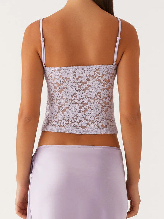 Lilac Whisper Lace Cami