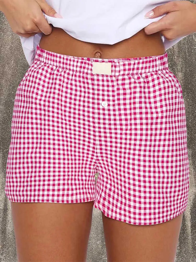 Coastal Gingham Lounge Shorts