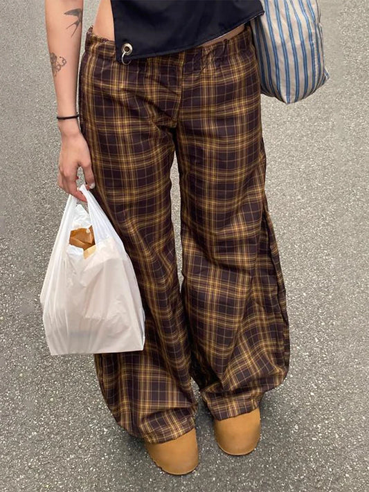 Grunge Plaid Street Pants