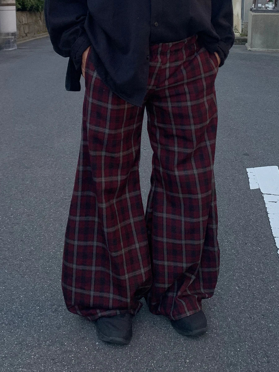 Grunge Plaid Street Pants