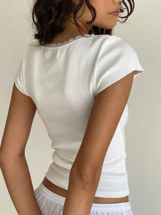 Softcore Square Lace Tee