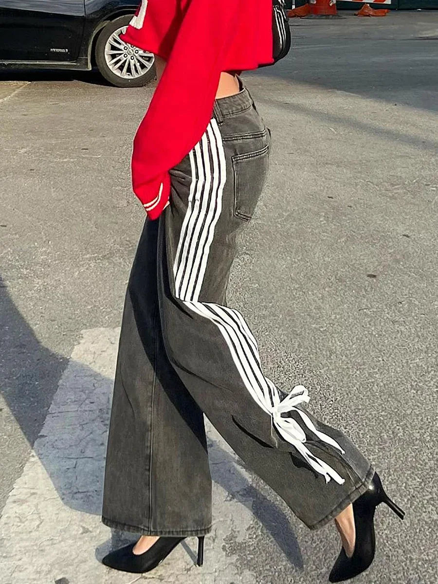 Sunday Stripe Baggy Jean
